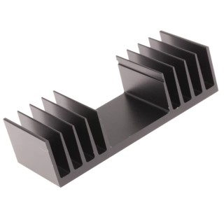 Fischer Elektronik Heatsink for PCBs, 2.7K/W Thermal Resistance, Black Anodised, 25 mm Height x 37.5 mm Length SK04-37,5-SA
