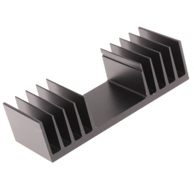 Fischer Elektronik Heatsink for PCBs, 2.7K/W Thermal Resistance, Black Anodised, 25 mm Height x 37.5 mm Length SK04-37,5-SA