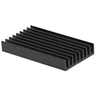 Fischer Elektronik Heatsink Universal Rectangular Aluminium Black Anodised 13K/W Thermal Resistance 4.8 mm x 33 mm x ICK24B