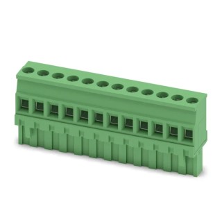 Phoenix Contact MVSTBR 2.5/12-ST-5.08 Series Pluggable Terminal Block, 12-Contact, 5.08 mm Pitch, 1 Row, Screw 1792346