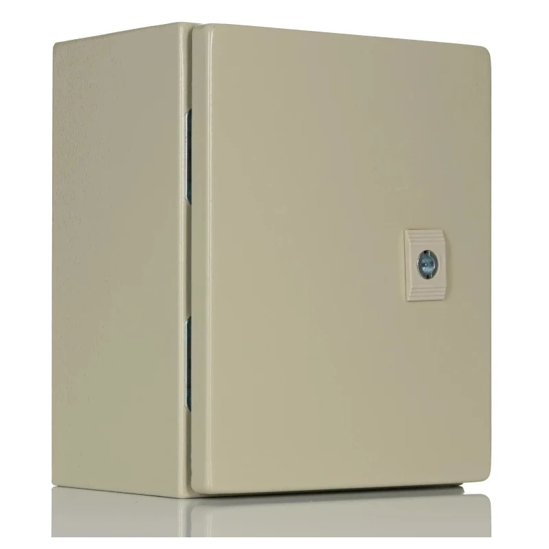 RS PRO Steel Wall Box Enclosure, IP66 Rated, 250 mm x 200 mm x 150 mm, Steel Body with Triple Lock System IP66