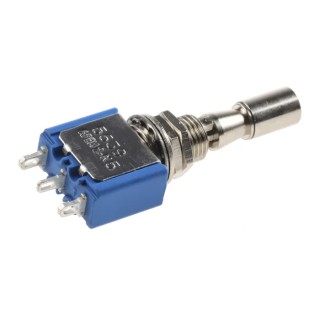 APEM Toggle Switch Panel Mount On-Off-On SPDT 4A 30V DC 250V AC Nickel Plated Brass Actuator 5639A.3V