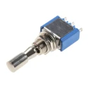 APEM Toggle Switch Panel Mount On-Off-On SPDT 4A 30V DC 250V AC Nickel Plated Brass Actuator 5639A.3V