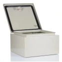 RS PRO Steel Wall Box Enclosure IP66 250 mm x 250 mm x 150 mm with Single Lock System IP66