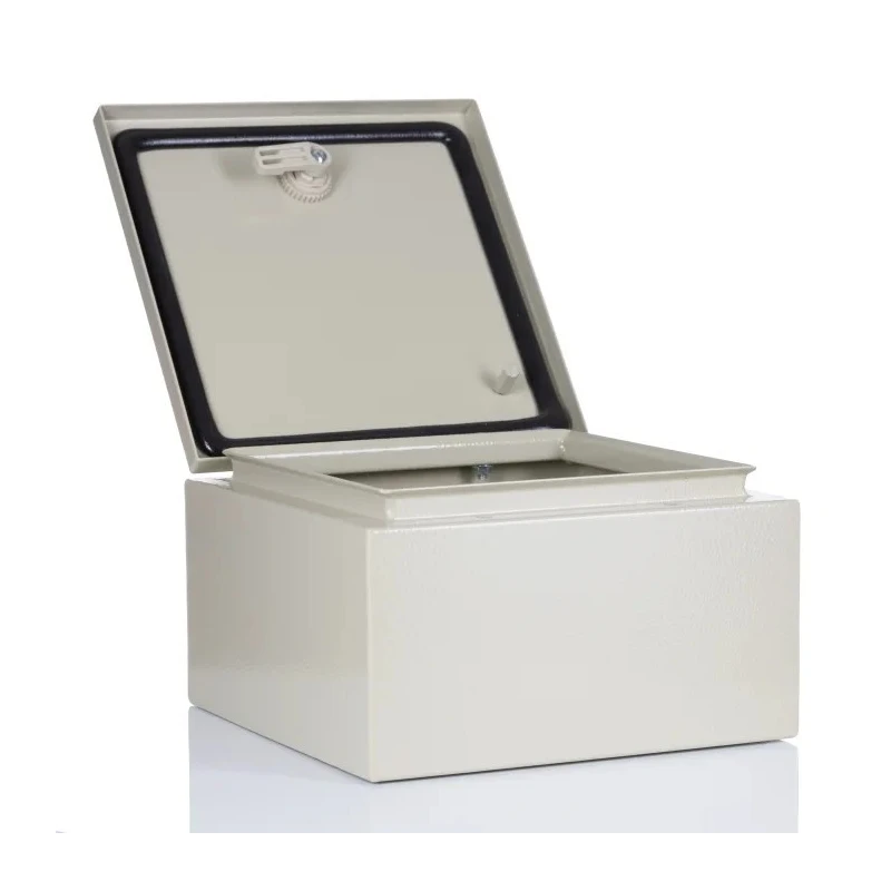 RS PRO Steel Wall Box Enclosure IP66 250 mm x 250 mm x 150 mm with Single Lock System IP66