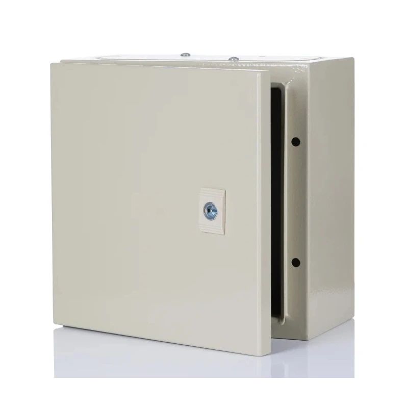 RS PRO Steel Wall Box Enclosure IP66 250 mm x 250 mm x 150 mm with Single Lock System IP66