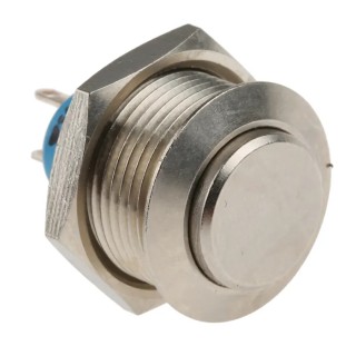 APEM Push Button Switch Momentary SPST Panel Mount 19.2 mm Cutout IP54 30 V dc 9633AX1146