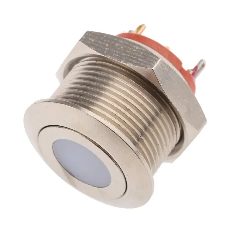 APEM AV Series Illuminated Push Button Switch Momentary Panel Mount 19.2 mm Cutout SPST Red LED IP65 IP67 IP69K AV09C7L3D2006