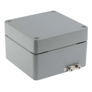 RS PRO Aluminium Enclosure, IP66 Ingress Protection, IK09 Shock Rating, 90 mm x 140 mm x 140 mm, Silicone Gasket 190-1873