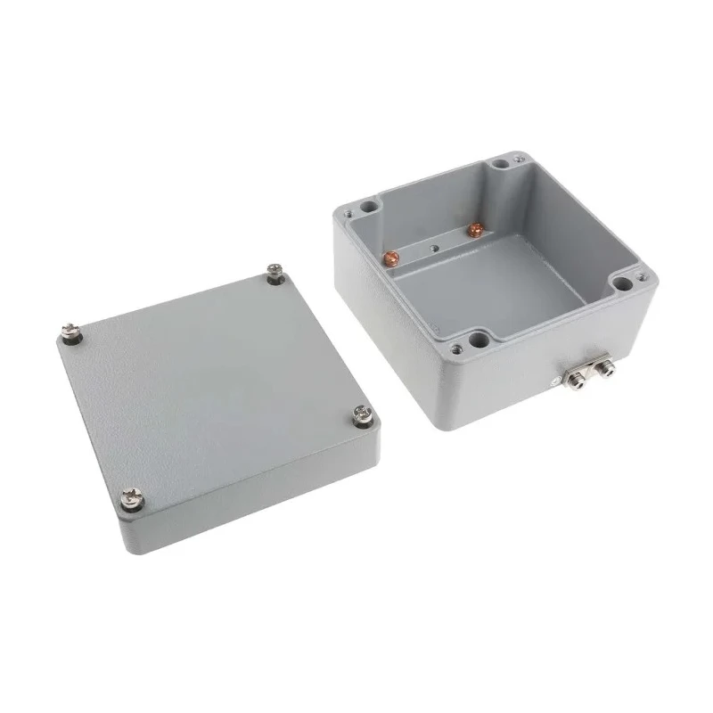 RS PRO Aluminium Enclosure, IP66 Ingress Protection, IK09 Shock Rating, 90 mm x 140 mm x 140 mm, Silicone Gasket 190-1873