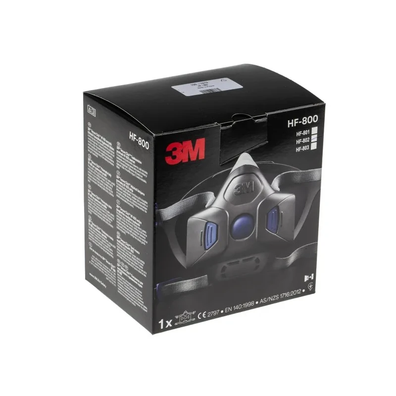 3M HF-800SD Series Half Mask Respirator Mask with Replacement Filter Included Size S HF-801SD