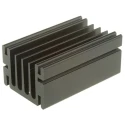 Fischer Elektronik Aluminium Heatsink SK68-75-SA 3.9°C/W Thermal Resistance Black Finish 33 mm x 75 mm x 46 mm