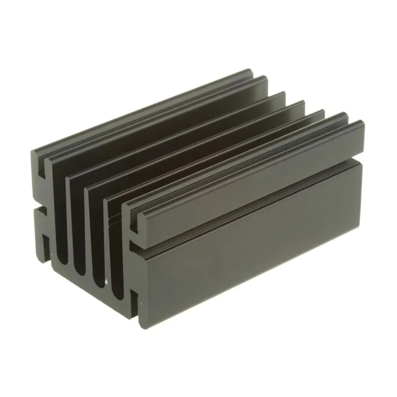 Fischer Elektronik Aluminium Heatsink SK68-75-SA 3.9°C/W Thermal Resistance Black Finish 33 mm x 75 mm x 46 mm