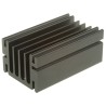 Fischer Elektronik Aluminium Heatsink SK68-75-SA 3.9°C/W Thermal Resistance Black Finish 33 mm x 75 mm x 46 mm