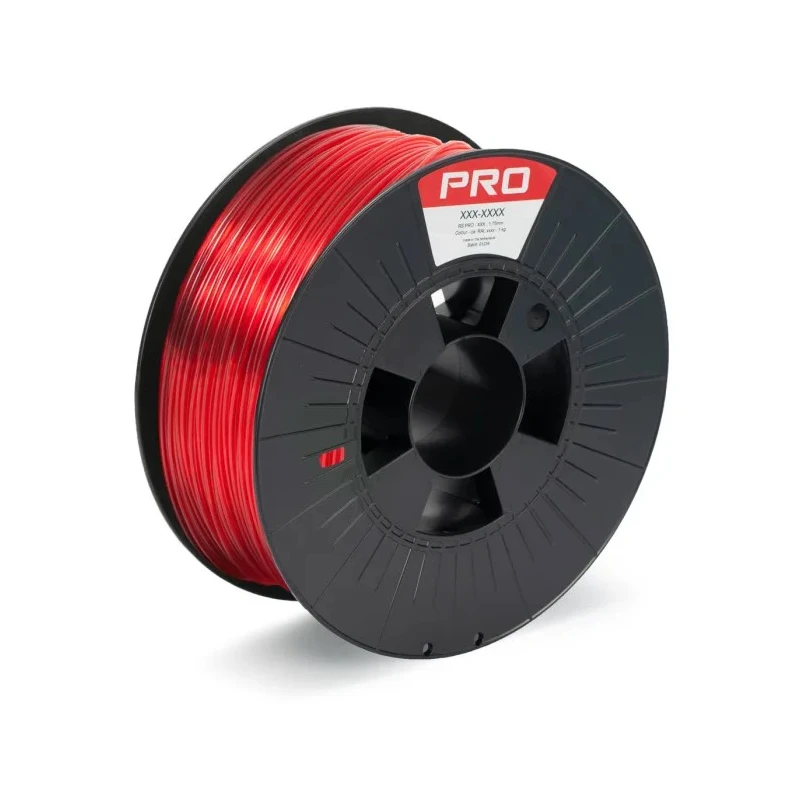 RS PRO 1.75 mm Translucent Red PET-G Fused Deposition Modelling 3D Printer Filament 1 kg 190-1954