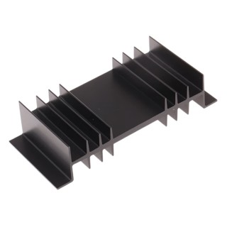 Fischer Elektronik Heatsink PCB, 3°C/W Thermal Resistance, Clamp Fastening, Black Anodised Polypropylene, 26 mm SK01-50-SA