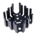 Fischer Elektronik Aluminium Basket-Type Heatsink Black Anodised 6K/W Thermal Resistance 25.4 mm 45 mm 45 mm FK201SACB
