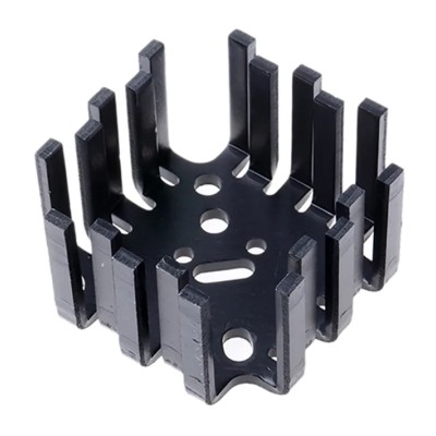 Fischer Elektronik Aluminium Basket-Type Heatsink Black Anodised 6K/W Thermal Resistance 25.4 mm 45 mm 45 mm FK201SACB