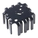 Fischer Elektronik Aluminium Basket-Type Heatsink Black Anodised 6K/W Thermal Resistance 25.4 mm 45 mm 45 mm FK201SACB