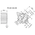Fischer Elektronik Aluminium Basket-Type Heatsink Black Anodised 6K/W Thermal Resistance 25.4 mm 45 mm 45 mm FK201SACB