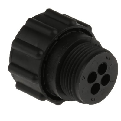 TE Connectivity Circular Connector, 4 Contacts, Cable Mount, Standard Size, Plug Female, CPC Series , 600V, 13A 182647-1