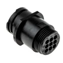 TE Connectivity Circular Connector, 9 Contacts, Cable Mount, Standard Size, Socket, Male, 13A, 250V, CPC Series 206705-2