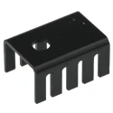 Fischer Elektronik Heatsink for Transistors in Plastic Case, Black Anodised Aluminium, Thermal Resistance 24K/W FK231SA220