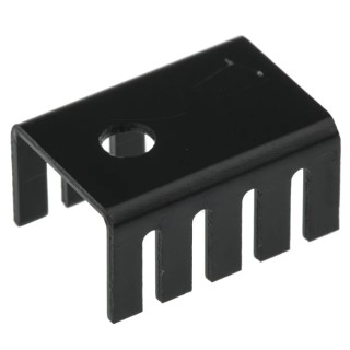 Fischer Elektronik Heatsink for Transistors in Plastic Case, Black Anodised Aluminium, Thermal Resistance 24K/W FK231SA220