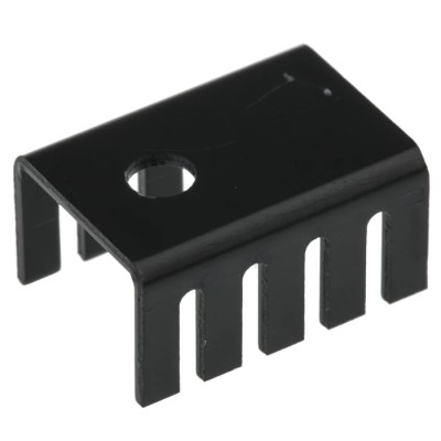 Fischer Elektronik Heatsink for Transistors in Plastic Case, Black Anodised Aluminium, Thermal Resistance 24K/W FK231SA220