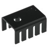 Fischer Elektronik Heatsink for Transistors in Plastic Case, Black Anodised Aluminium, Thermal Resistance 24K/W FK231SA220