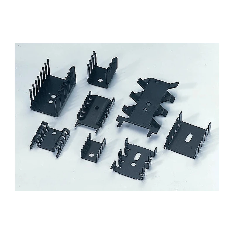 Fischer Elektronik Heatsink for Transistors Black Anodised Aluminium 21°C/W Thermal Resistance 13 mm Height 18 mm FK213SA32