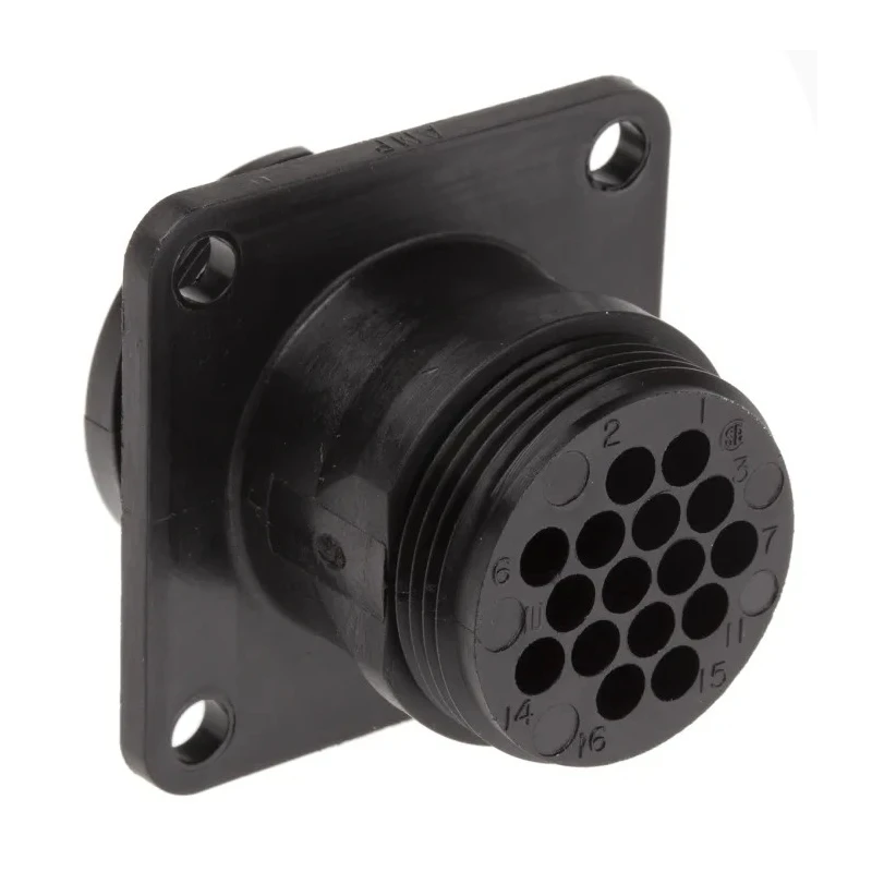 TE Connectivity Circular Connector, 16 Contacts, Panel Mount, Standard Size, Plug, Female, 13A, 600V, Nylon 206036-1