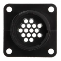 TE Connectivity Circular Connector, 16 Contacts, Panel Mount, Standard Size, Plug, Female, 13A, 600V, Nylon 206036-1