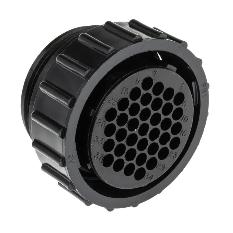 TE Connectivity Circular Connector Cable Mount Standard Size, 37 Contacts, Female Plug, IP67 Rated, Threaded 206150-1