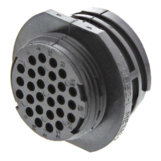 TE Connectivity Circular Connector 28 Contacts Cable Standard Size Socket Male CPC Series 206152-1