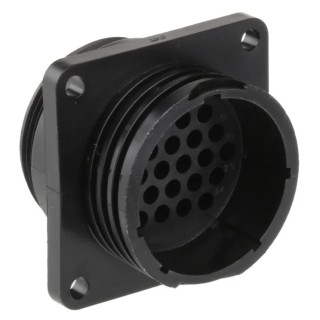 TE Connectivity Circular Connector 24 Contacts Panel Mount Socket Male Nylon Housing 250V 13A CPC Series 206838-1