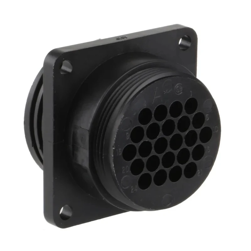 TE Connectivity Circular Connector 24 Contacts Panel Mount Socket Male Nylon Housing 250V 13A CPC Series 206838-1