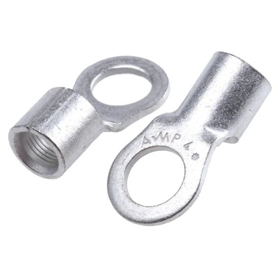 RS PRO Solistrand Uninsulated Crimp Ring Terminal M10 Stud Size 4 AWG Wire Size 26.7 mm² 170°C 160075