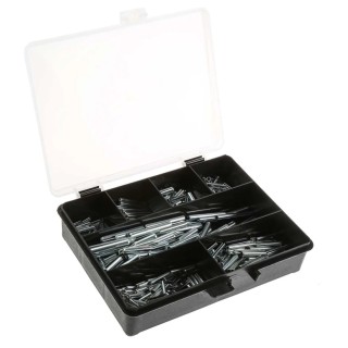 RS PRO 600 piece Galvanised Steel Spring Tension Pin Kit 2-5 mm Diameter 8-40 mm Length 374-064