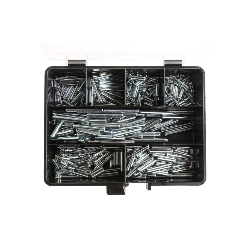 RS PRO 600 piece Galvanised Steel Spring Tension Pin Kit 2-5 mm Diameter 8-40 mm Length 374-064