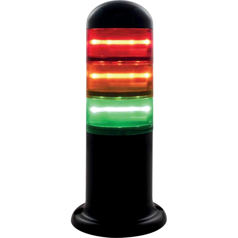 RS PRO Amber, Red, Green Signal Tower, 6 Lights, Stackable, LED Bulbs, 24V AC/DC 190-2807