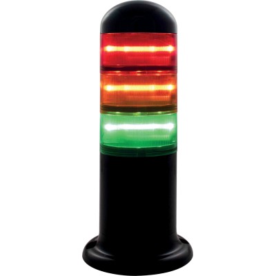 RS PRO Red, Amber, Green Signal Tower 3 Lights 24V AC/DC Stackable 190-2811