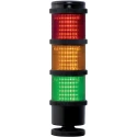 RS PRO Red Green Amber Signal Tower 12 Lights 110V AC Multifunction Ring Mount 262mm Height 68mm Base Diameter 190-2869