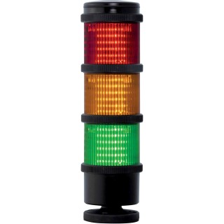 RS PRO Red Green Amber Signal Tower 12 Lights 110V AC Multifunction Ring Mount 262mm Height 68mm Base Diameter 190-2869