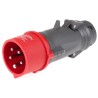 Legrand Industrial Power Connector 3P+N+PE Cable Mount 16A 415V IP44 Red Straight HYPRA IP44