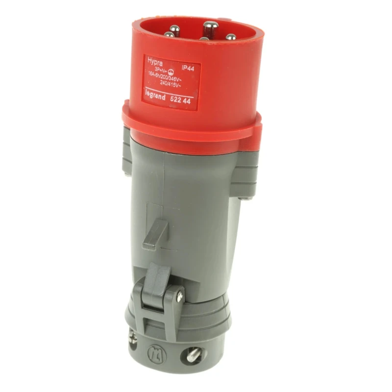 Legrand Industrial Power Connector 3P+N+PE Cable Mount 16A 415V IP44 Red Straight HYPRA IP44