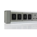 RS PRO 2 m 2 Socket IEC C14 Extension Lead, 230V AC, 10A, Switchable, Surge Protection 374-171