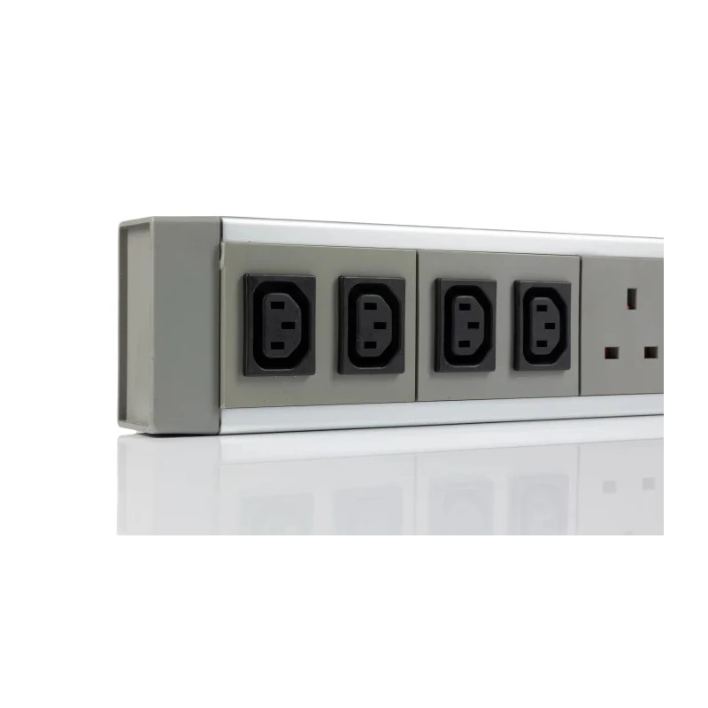 RS PRO 2 m 2 Socket IEC C14 Extension Lead, 230V AC, 10A, Switchable, Surge Protection 374-171
