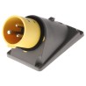 Legrand Panel Mount Industrial Power Socket 16A 110V IP44 Yellow 2P+PE IP44