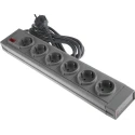RS PRO 2 m 6 Socket Type F German Schuko Trailing Socket 230V AC 16A CEE 7/7 Plug 374-193